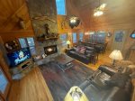 Livingroom with a Gas-Log fireplace and a Flat Screen TV streaming only 